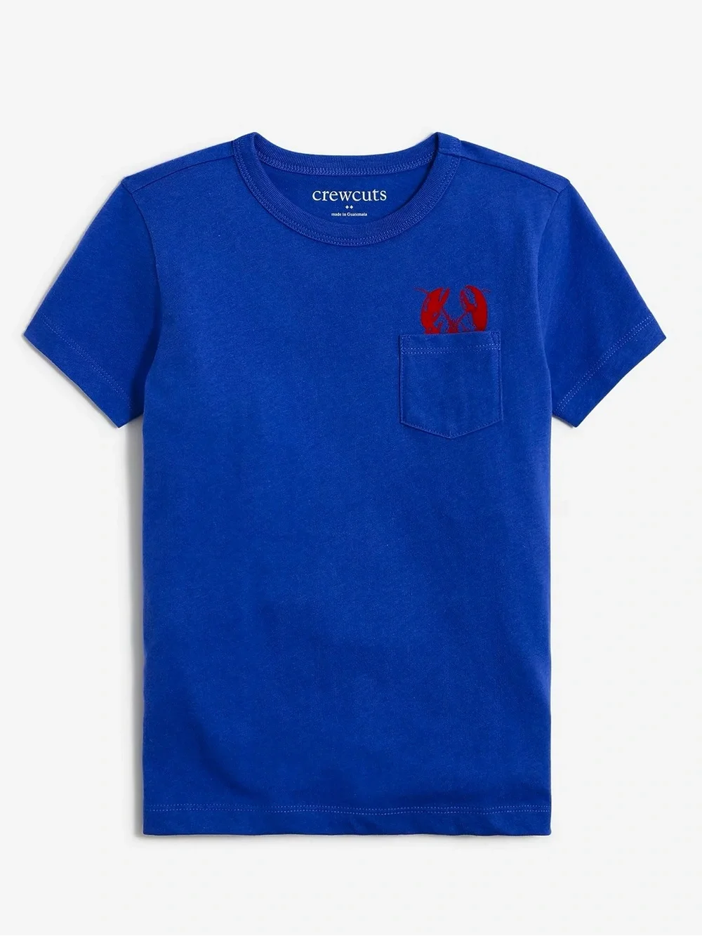 NWT - J.Crew Factory Crewcuts Pocket Lobster Tee (Blue/Red) Size M (8-9)